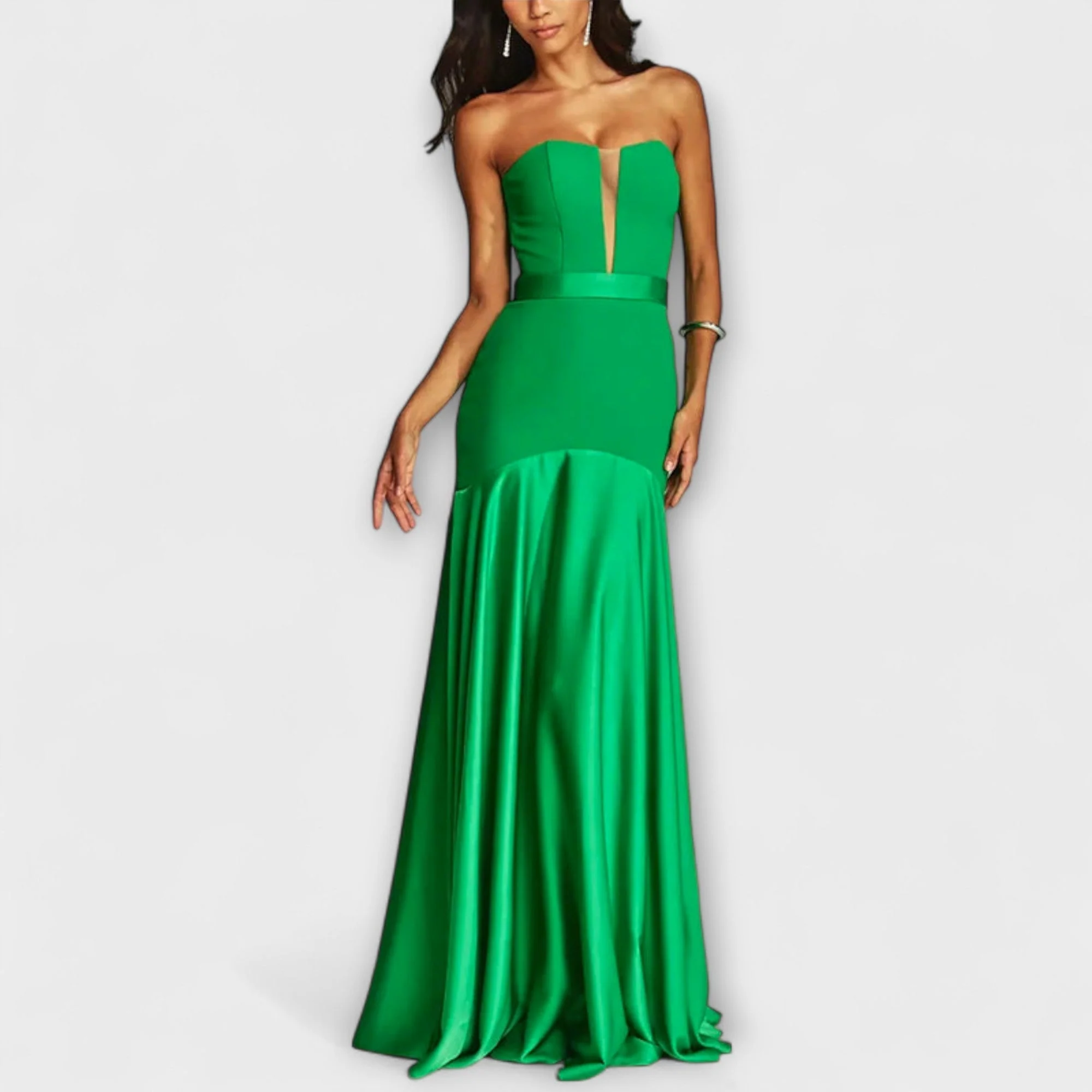 Vadena – Schulterfreies Maxikleid mit V-Ausschnitt - Image 8