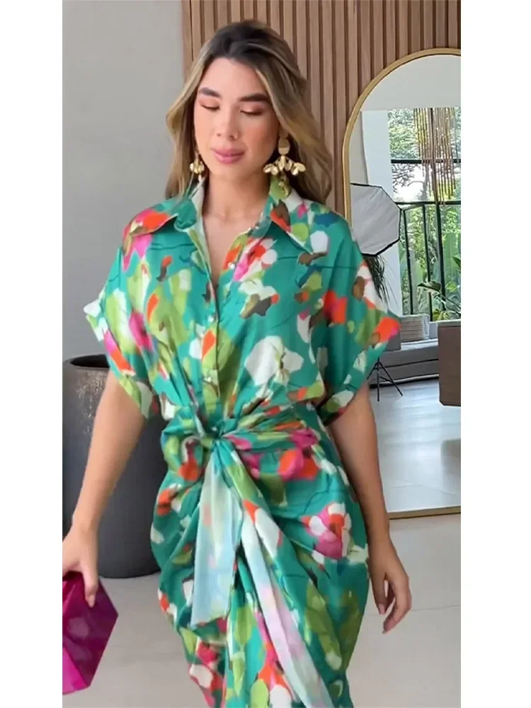 Valentina - Blumiges Knopfleisten-Maxi-Hemdkleid - Image 4