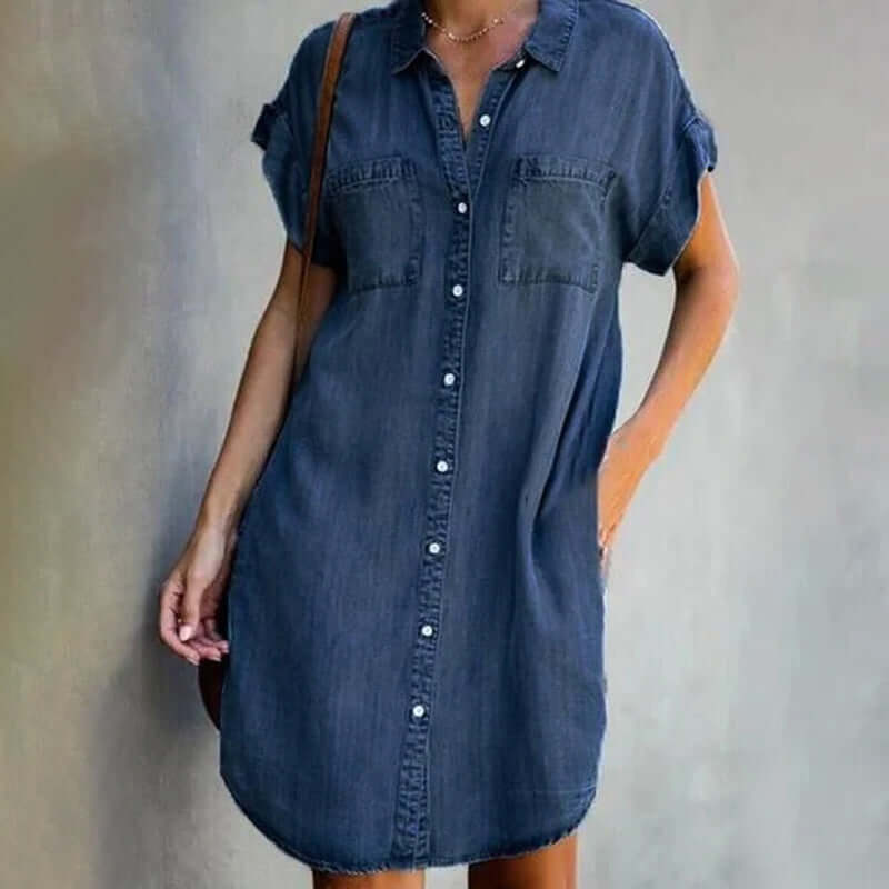Valerie | Elegantes & Figurschmeichelndes Denimkleid - Image 3