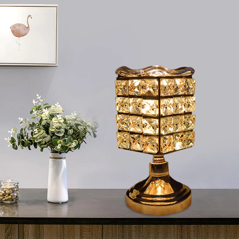 Velaire – Kristall-eingelassene goldene Schreibtischlampe - Image 2