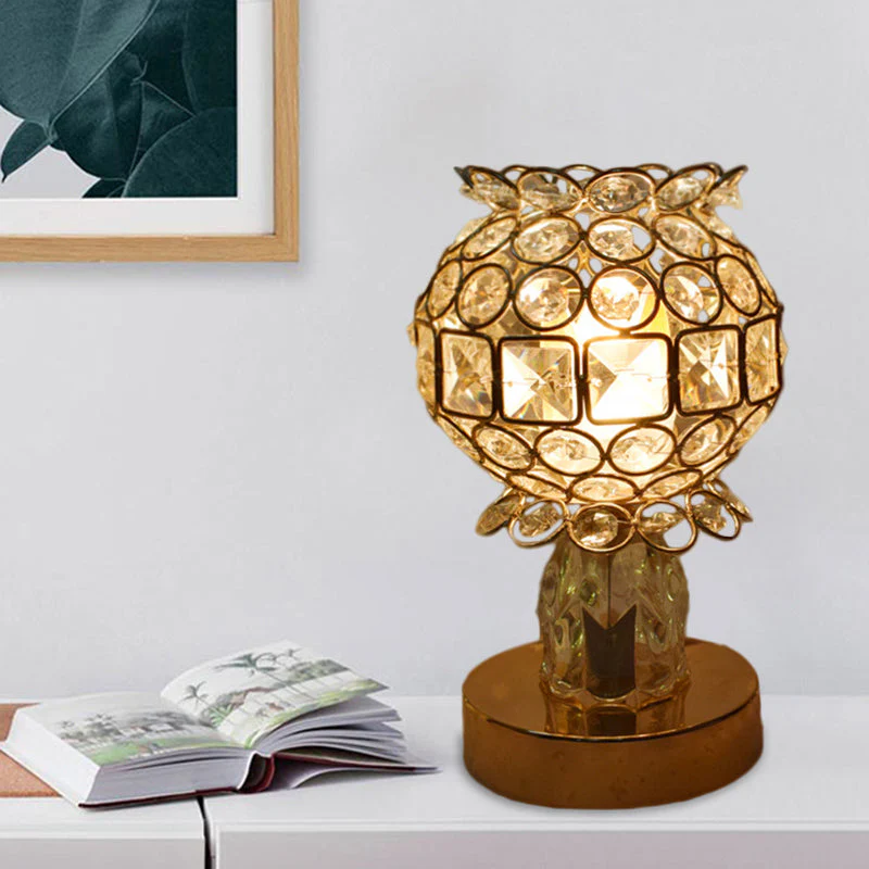 Velaire – Kristall-eingelassene goldene Schreibtischlampe - Image 5