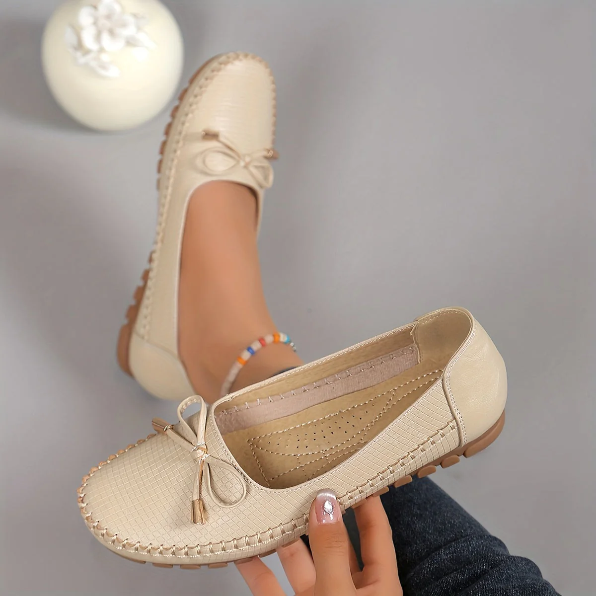 Velurette™ – Elegante Damen Loafer mit Schleifen-Design - Image 2