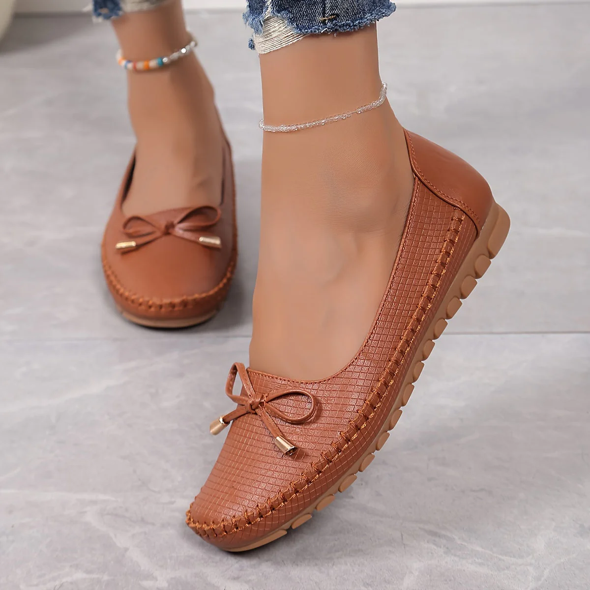 Velurette™ – Elegante Damen Loafer mit Schleifen-Design - Image 6