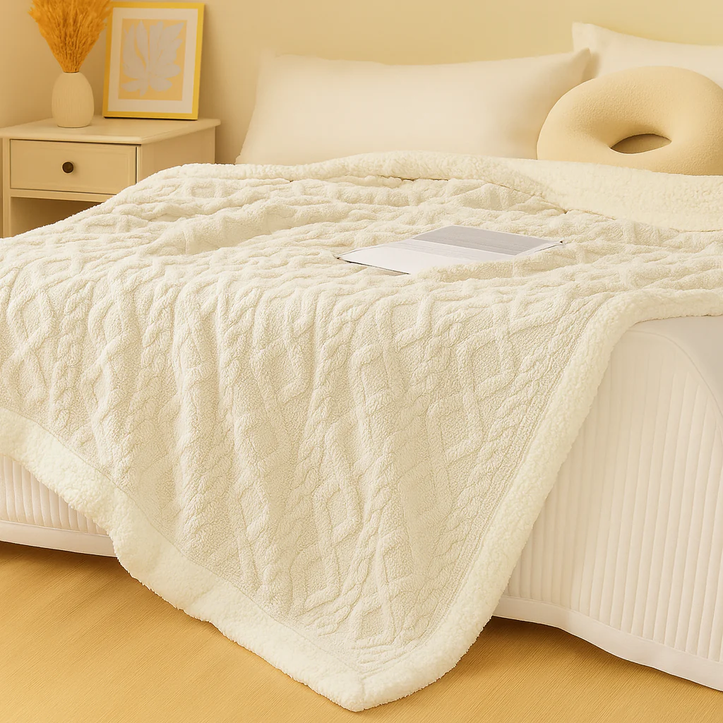 Verdickte doppelseitige Fleece-Bettdecke - Image 4