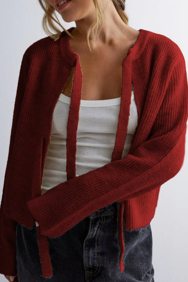Vernice Strickjacke mit Krawattenverschluss - Image 2