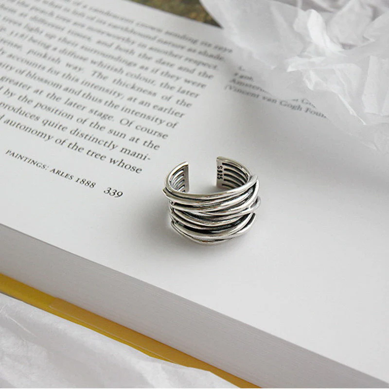 Verstellbarer Layée-Ring aus Silber - Image 3