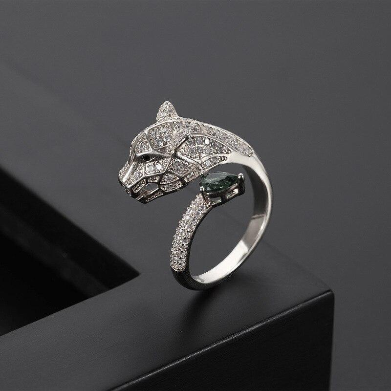 Verstellbarer Leopardenring mit Zirkonia-Finish - Image 5