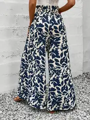 Victoria - Leichtes Design, elegante Damenhosen mit Blumenmuster und weitem Bein - Image 2