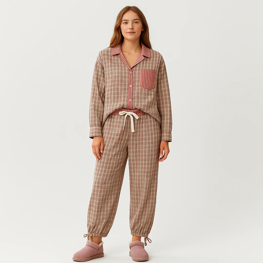 Viktoria – 2-teiliges, lässiges Pyjama-Set für Damen – Weicher und lässiger Schlafanzug - Image 4
