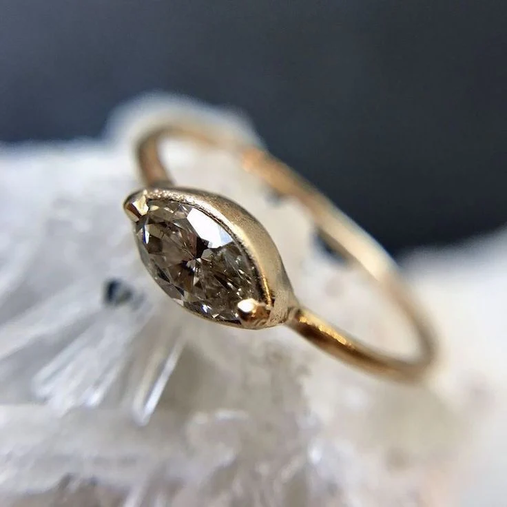 Vintage Crystaline Auge Stein Ring
