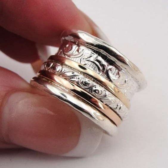 Vintage Gold und Silber Ring