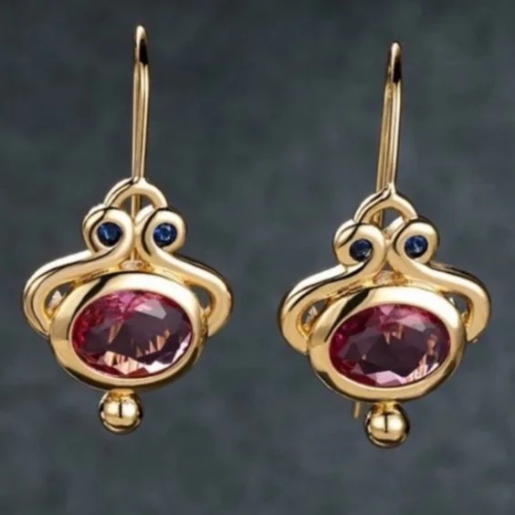 Vintage Rotgold-Ohrringe