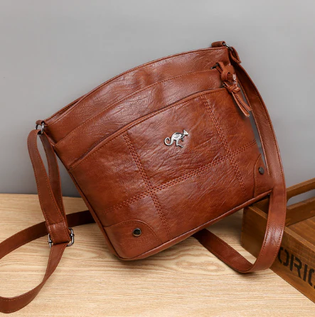 Vintage-Schultertasche für Damen, praktisch aus PU, für den Alltag