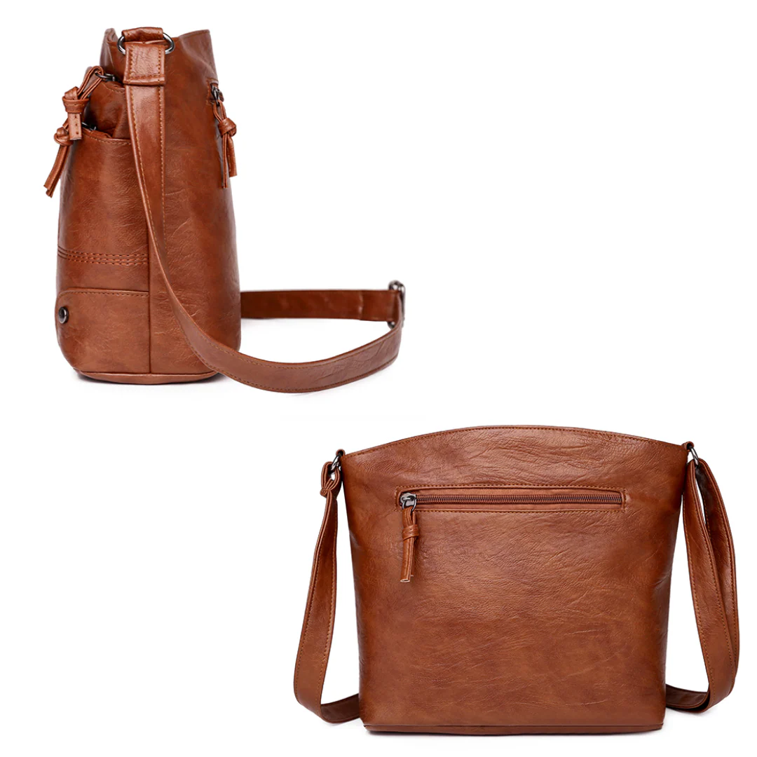 Vintage-Schultertasche für Damen, praktisch aus PU, für den Alltag - Image 3
