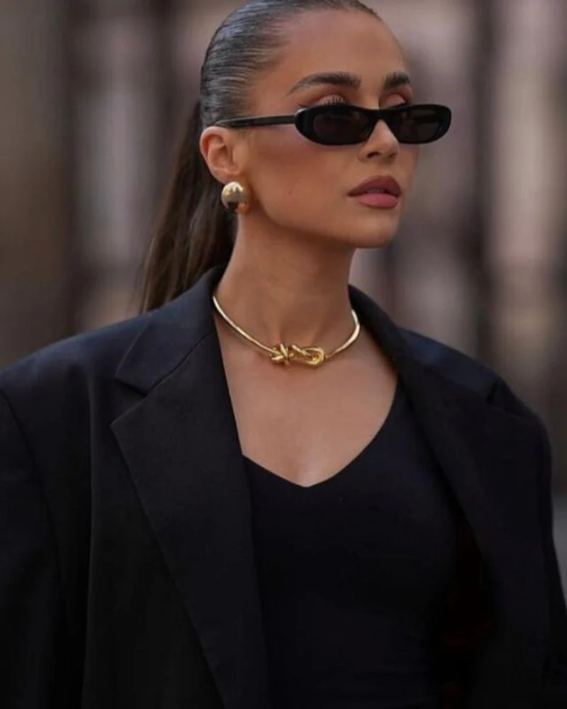 Vintage Stil Ovale Rahmen Sonnenbrille für Damen | Elegante - Image 2