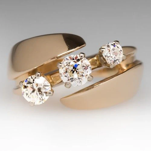 Vintage Zirkonia Offener Ring