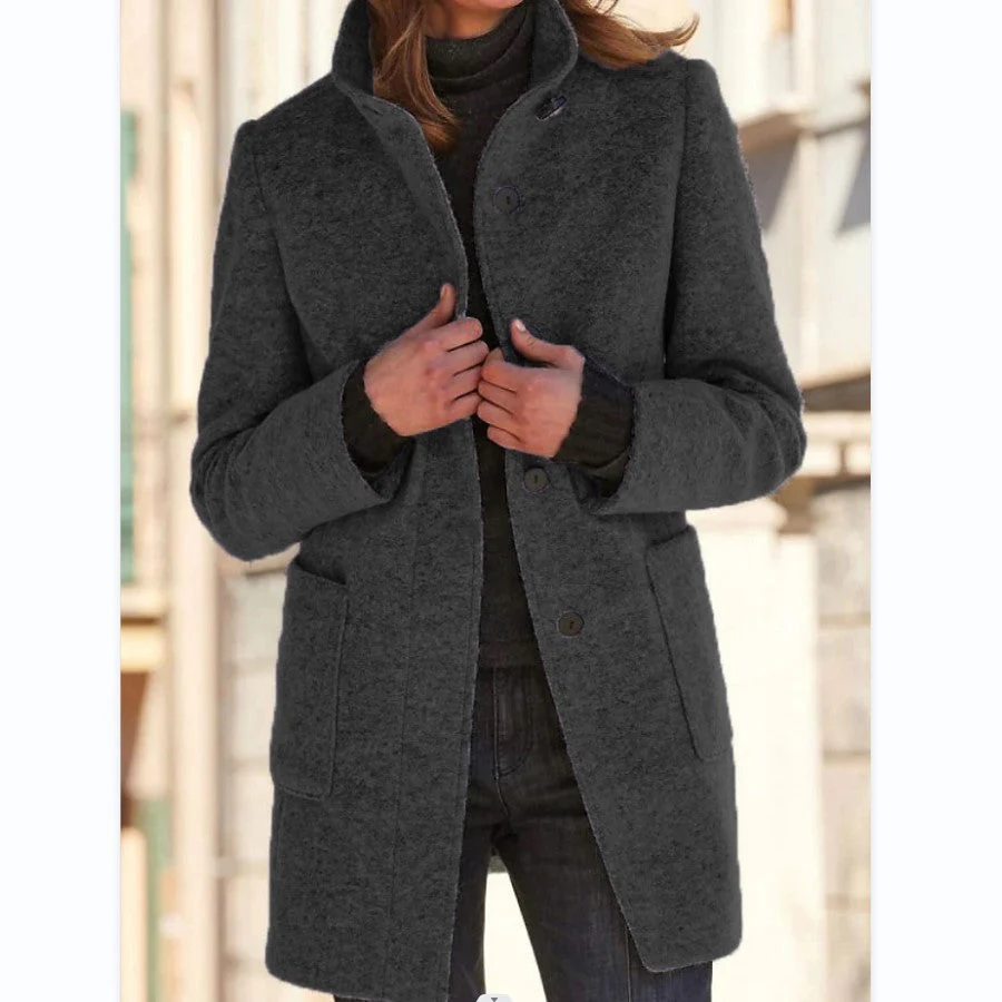 Vintora™ – Retro Damen-Windjacke mit Knöpfen und Stehkragen - Image 8