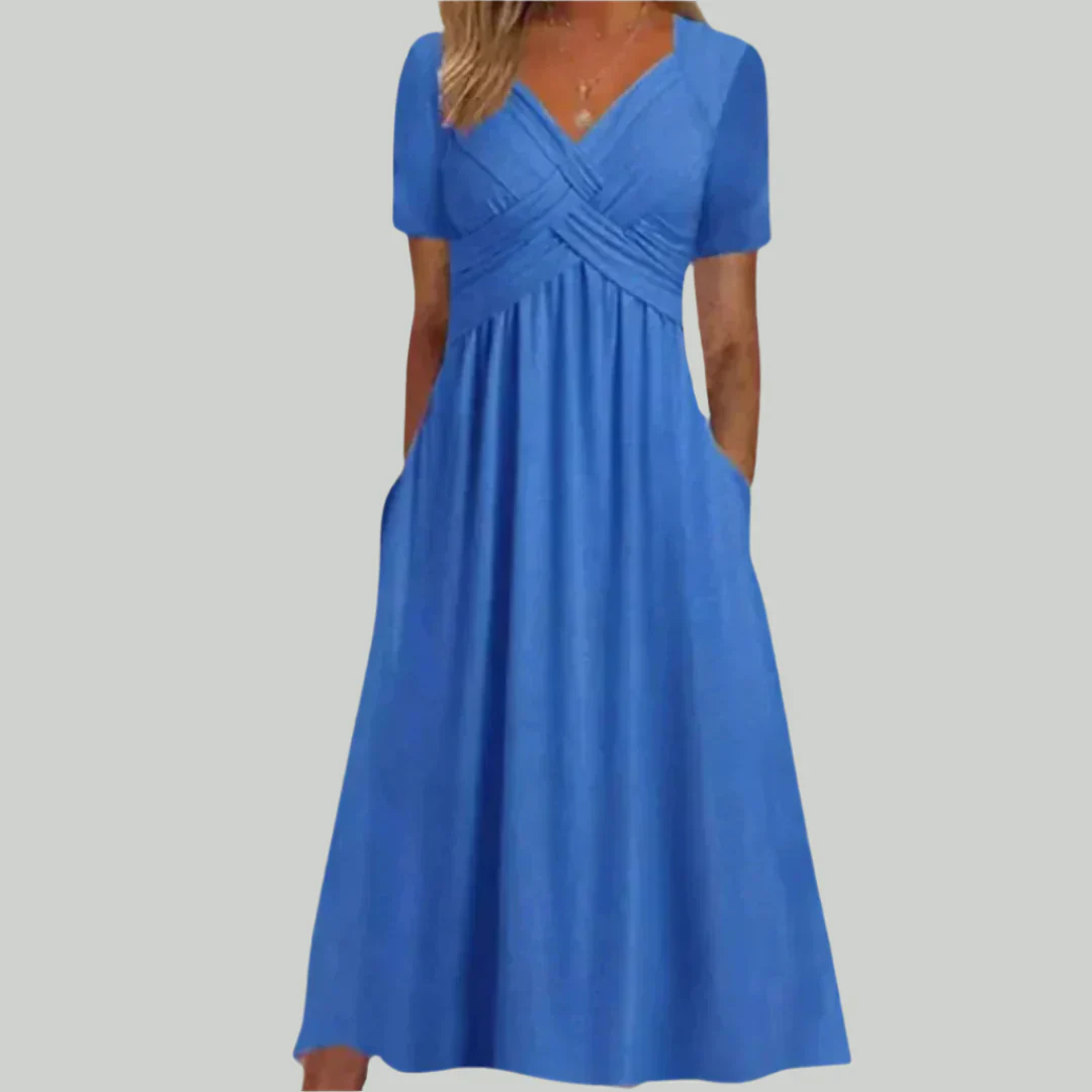 VIOLA - MIDIKLEID MIT ÜBERKREUZTEM AUSSCHNITT - Image 7