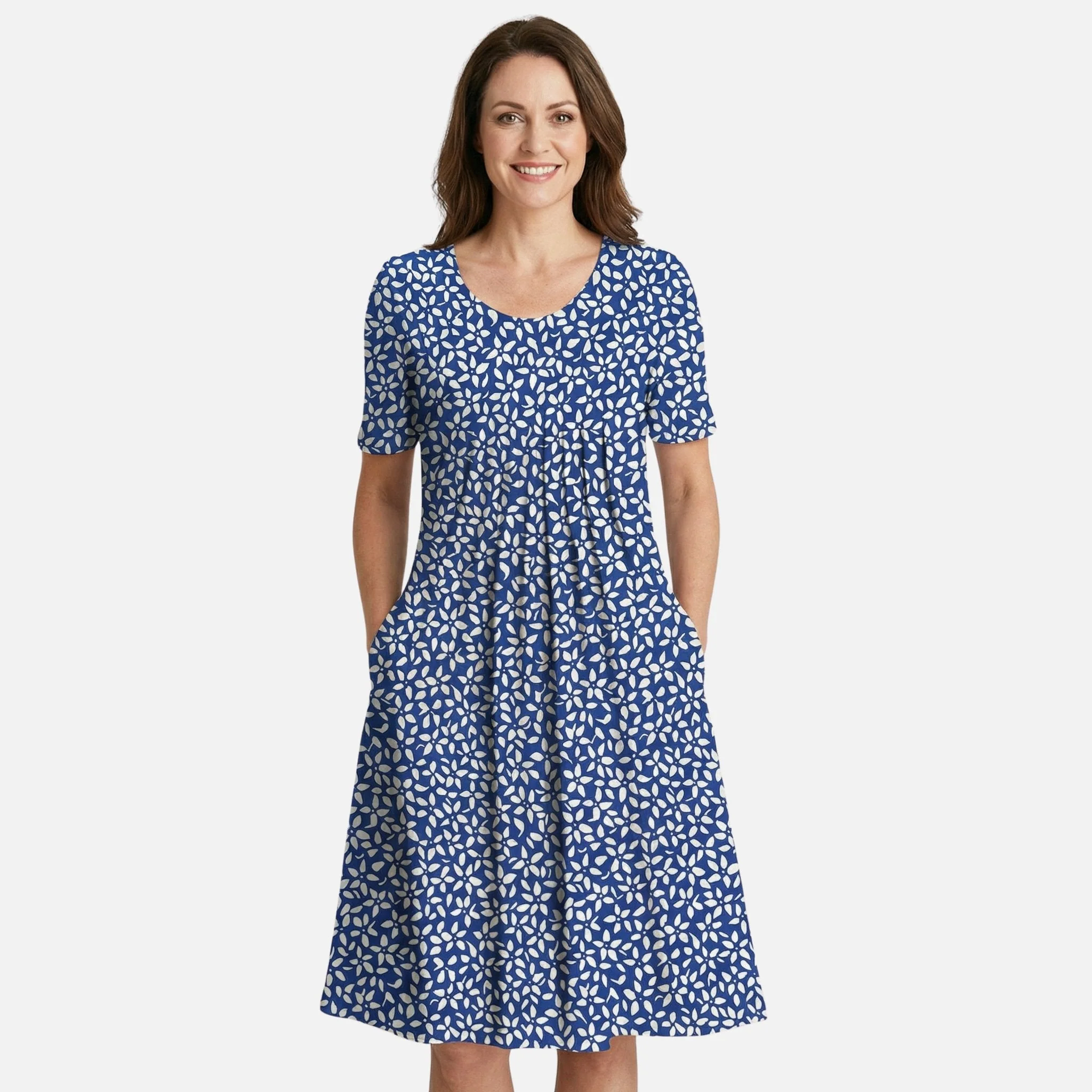 Käthe | Damen Viskose Midikleid Bindegürtel – Viskose Midi Tailliert Gürtel