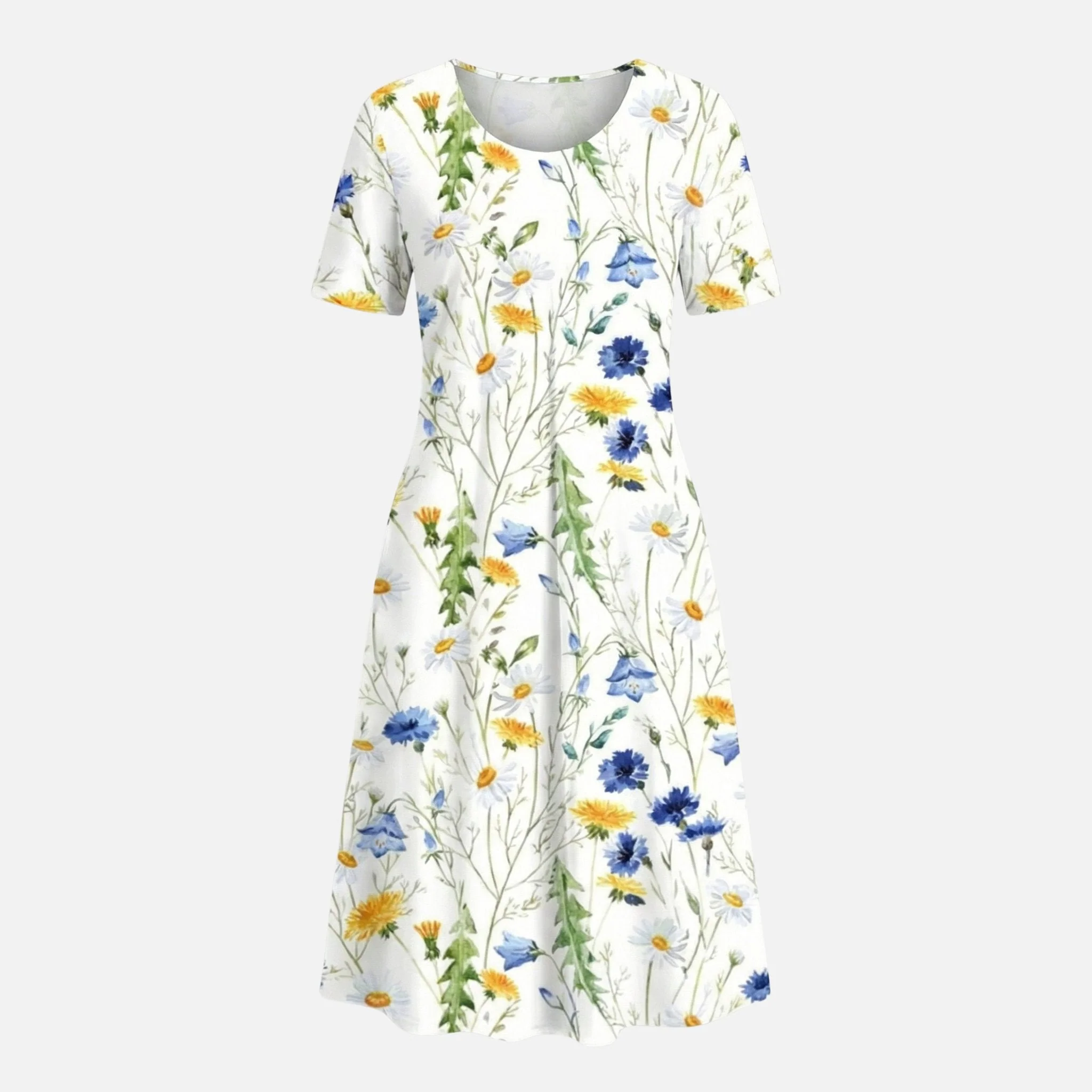 Käthe | Damen Viskose Midikleid Bindegürtel – Viskose Midi Tailliert Gürtel - Image 5