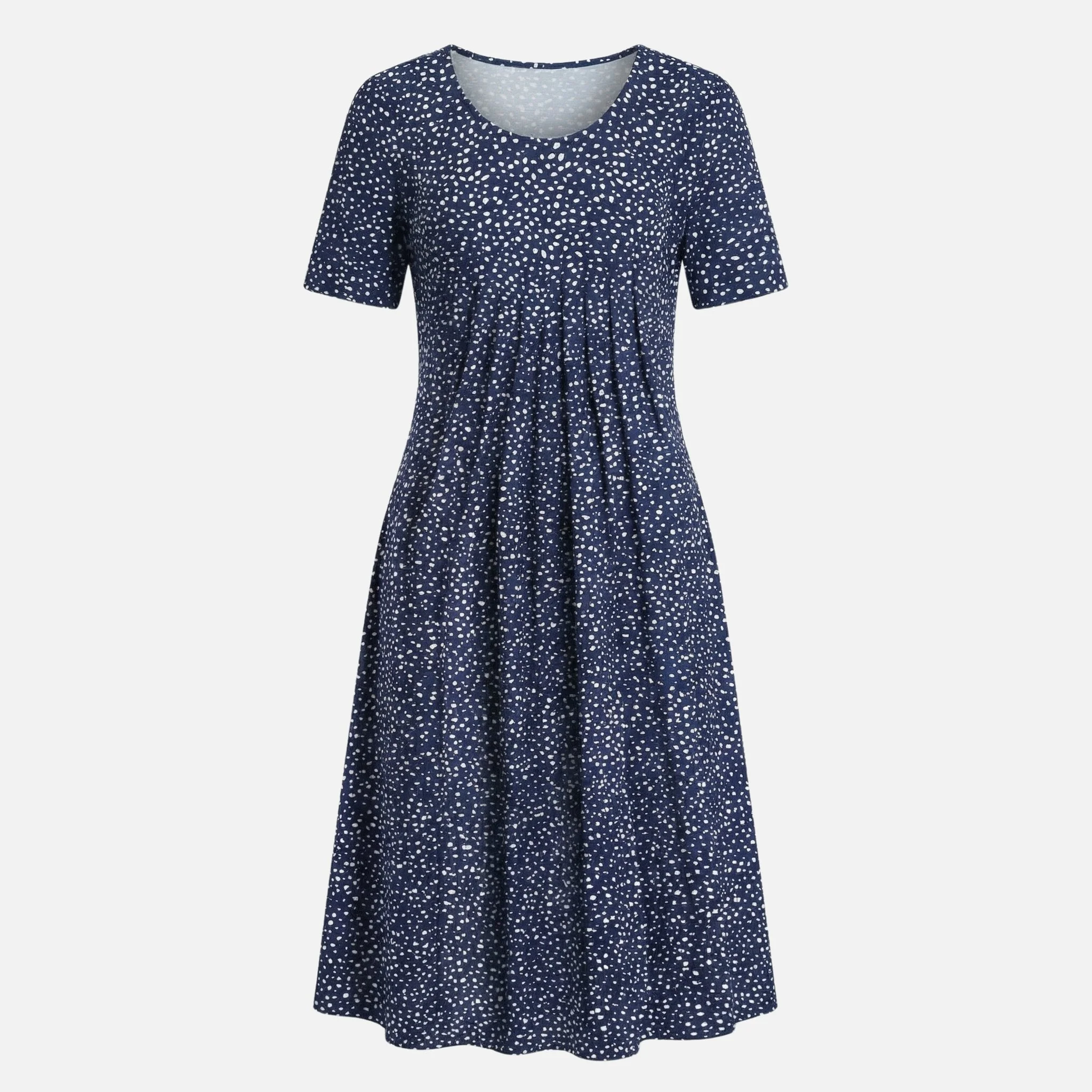 Käthe | Damen Viskose Midikleid Bindegürtel – Viskose Midi Tailliert Gürtel - Image 8