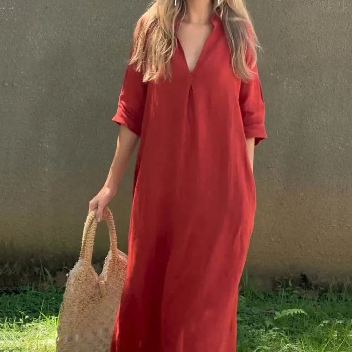 VIVEKA - KLEID LANG UND LOCKER