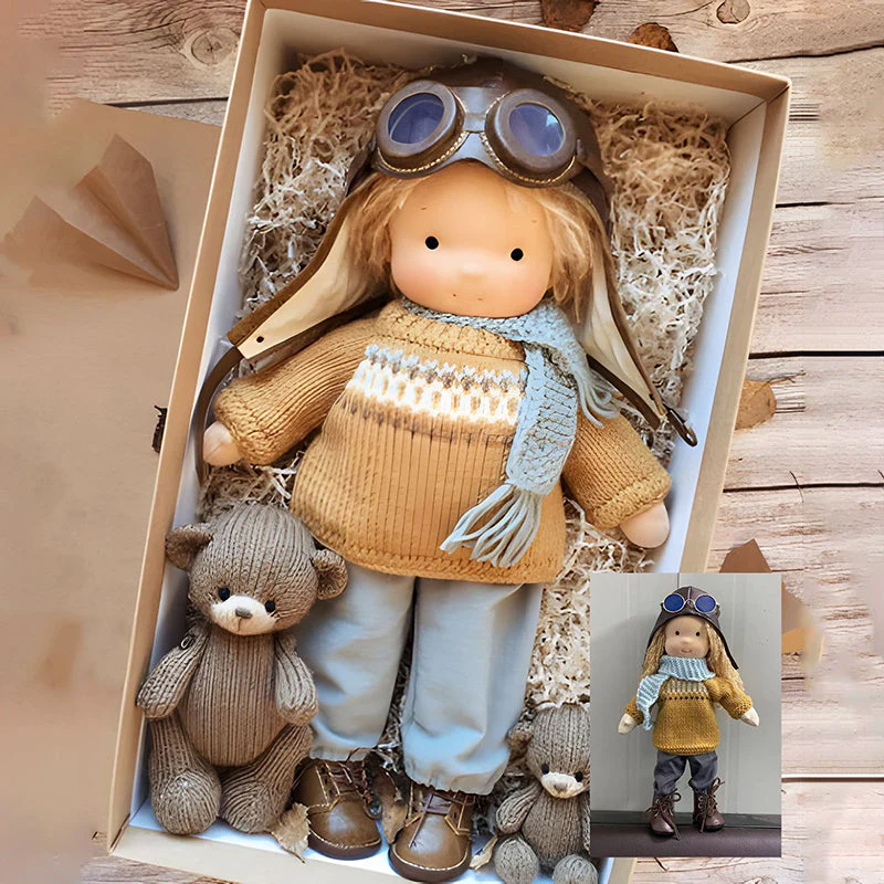 Waldora | Hochwertige, handgefertigte Waldorfpuppe für kreatives Lernen und Spielen - Image 6