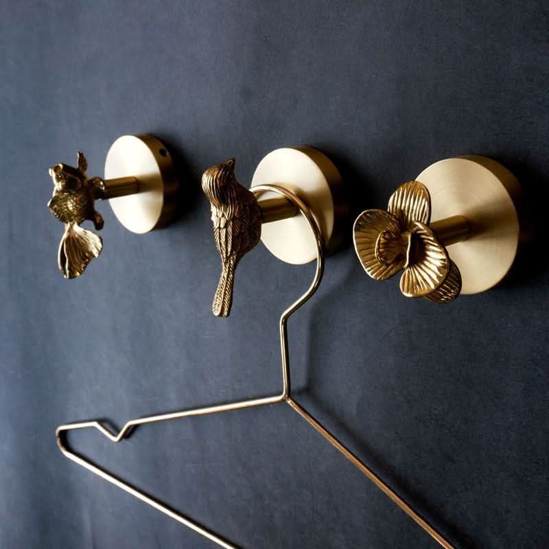 Wandhakenleiste aus Messing mit Tiermotiven und goldenen Akzenten - Image 2