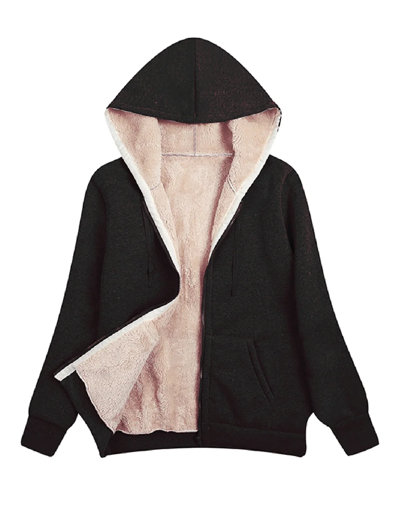 Warme Fleece Jacke mit Kapuze für Damen | Langarm - Image 4