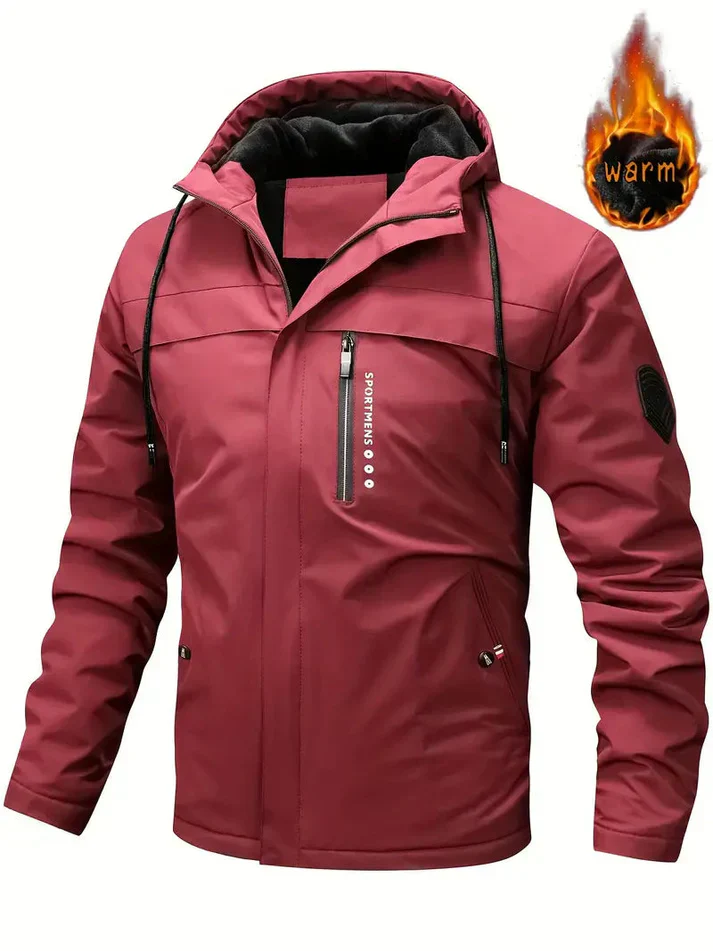 Warme winterjacke mit fell innenfutter und taschen für herren | ideal für winter - Image 3