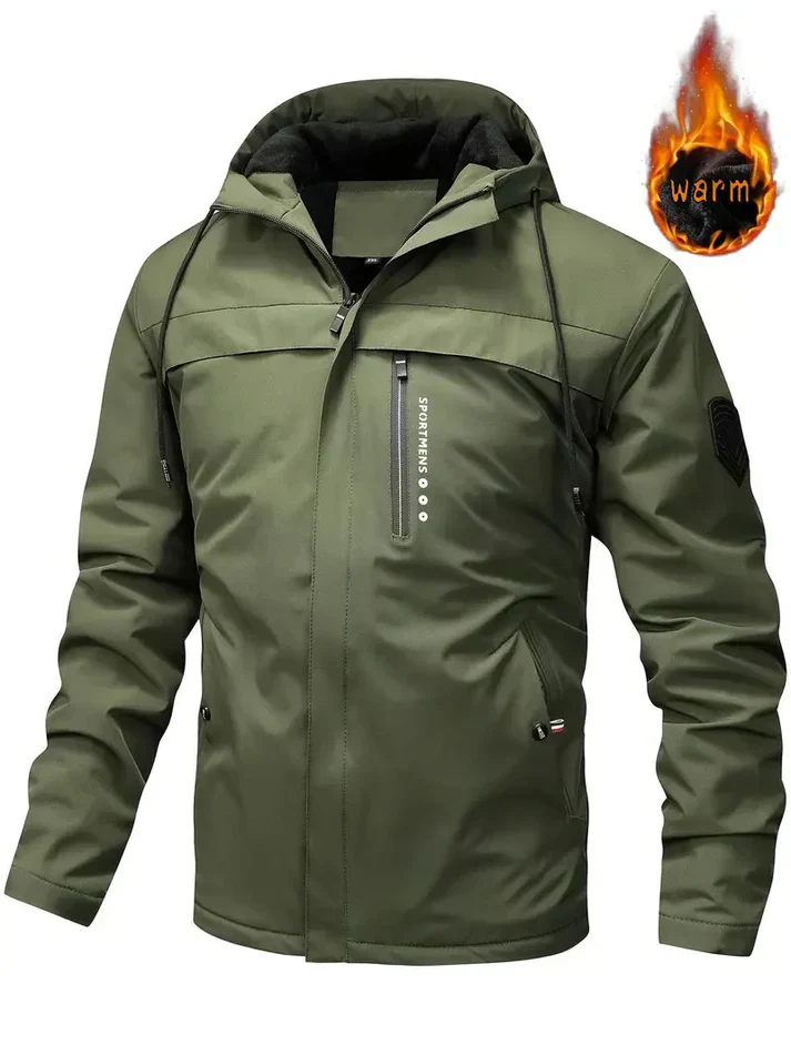Warme winterjacke mit fell innenfutter und taschen für herren | ideal für winter - Image 4