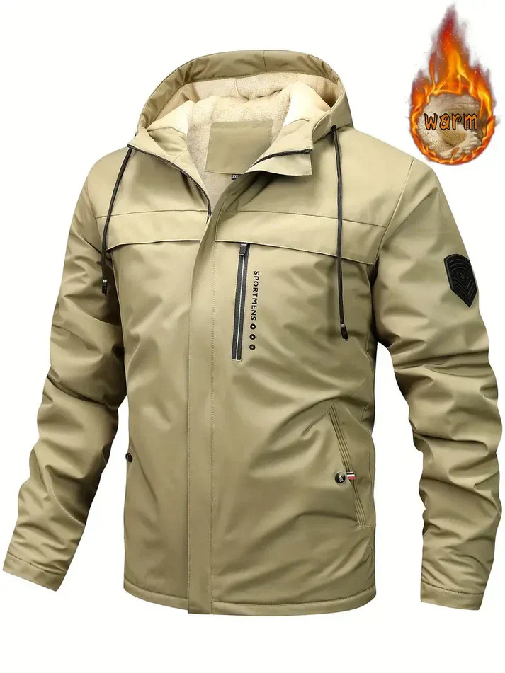 Warme winterjacke mit fell innenfutter und taschen für herren | ideal für winter - Image 5