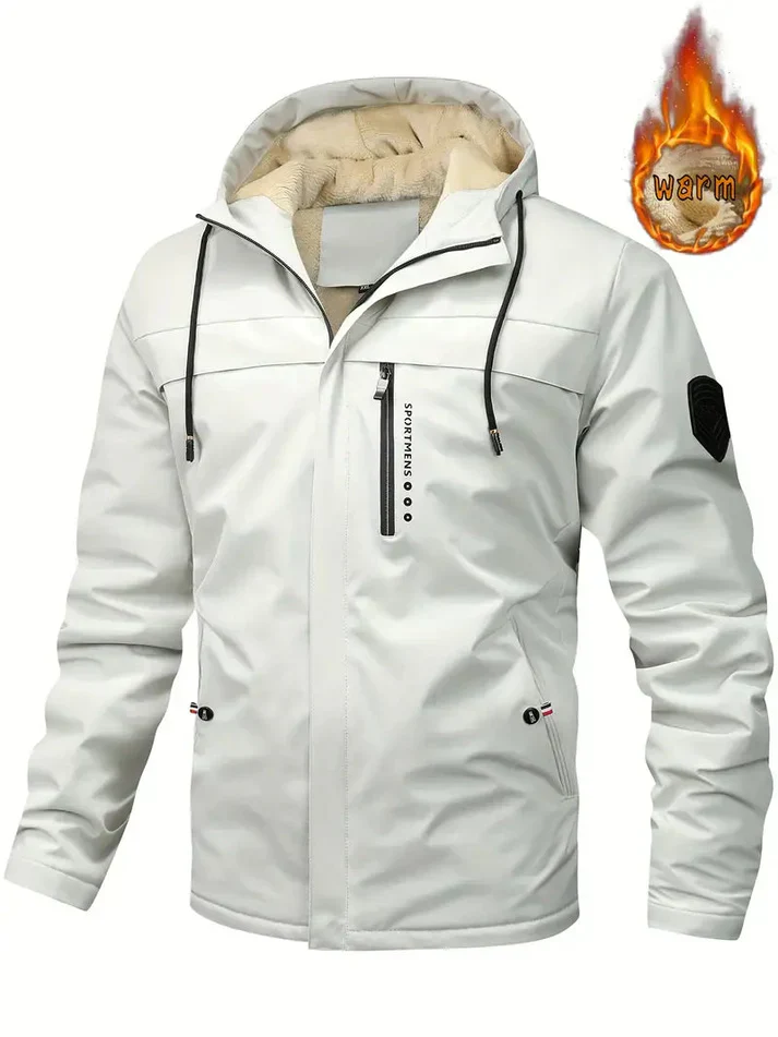 Warme winterjacke mit fell innenfutter und taschen für herren | ideal für winter - Image 6