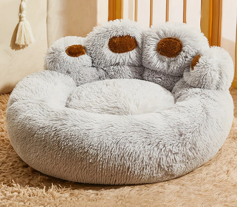 Waschbares Haustierbett CozyPaw mit pfotenförmigem Design - Image 3