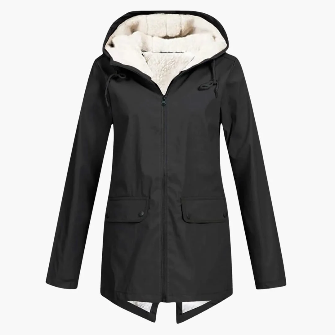 Wasserabweisender Trenchcoat mit Kapuze für Damen - Image 2