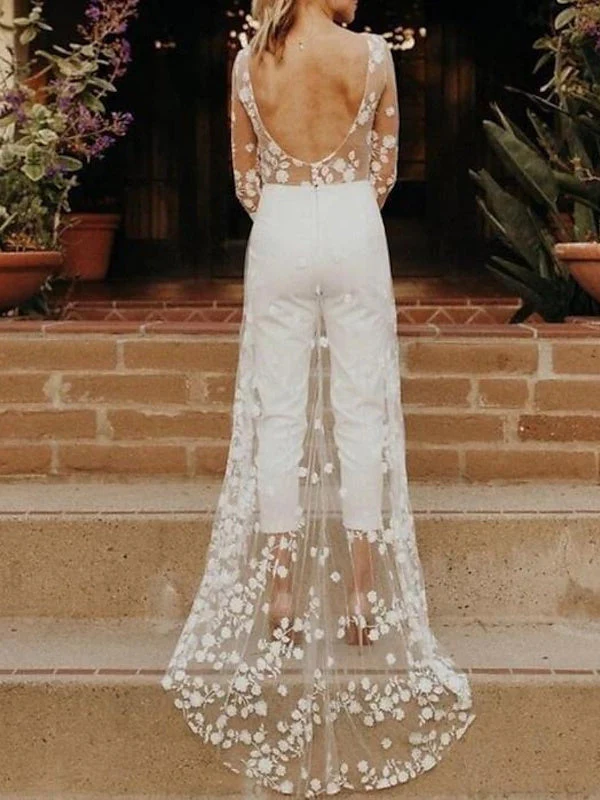 Weißer Braut-Jumpsuit | Elegante - Image 2