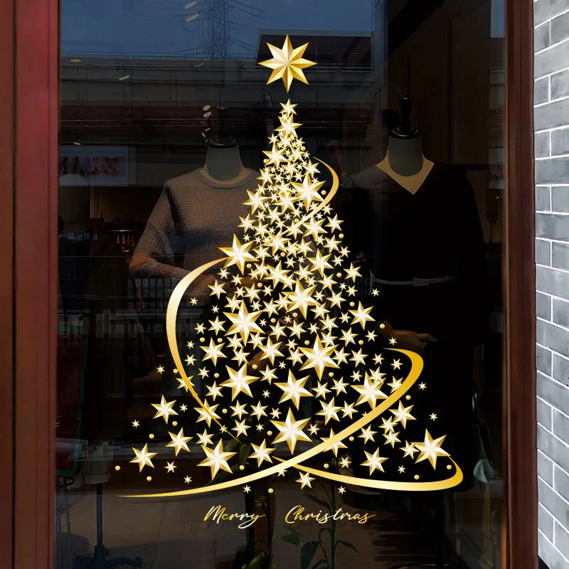 Weihnachtsdeko-Sticks | Party-Fensteraufkleber für festliche Stimmung