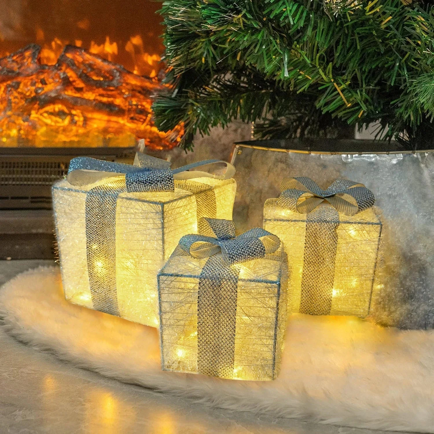 Weihnachtsgeschenke | LED-Geschenkbox-Lichterkette
