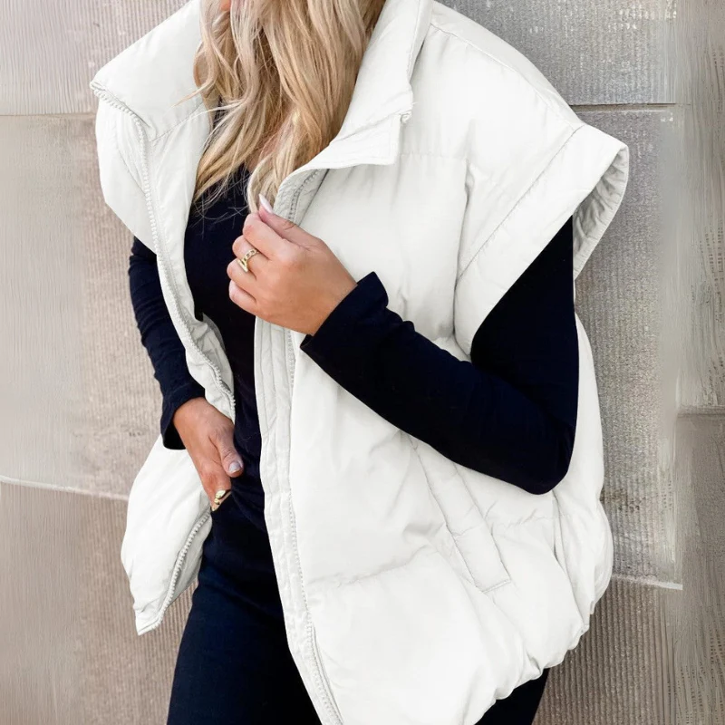Weste Damen Kurz Mit Reißverschluss | Ärmellose Winterweste - Image 6