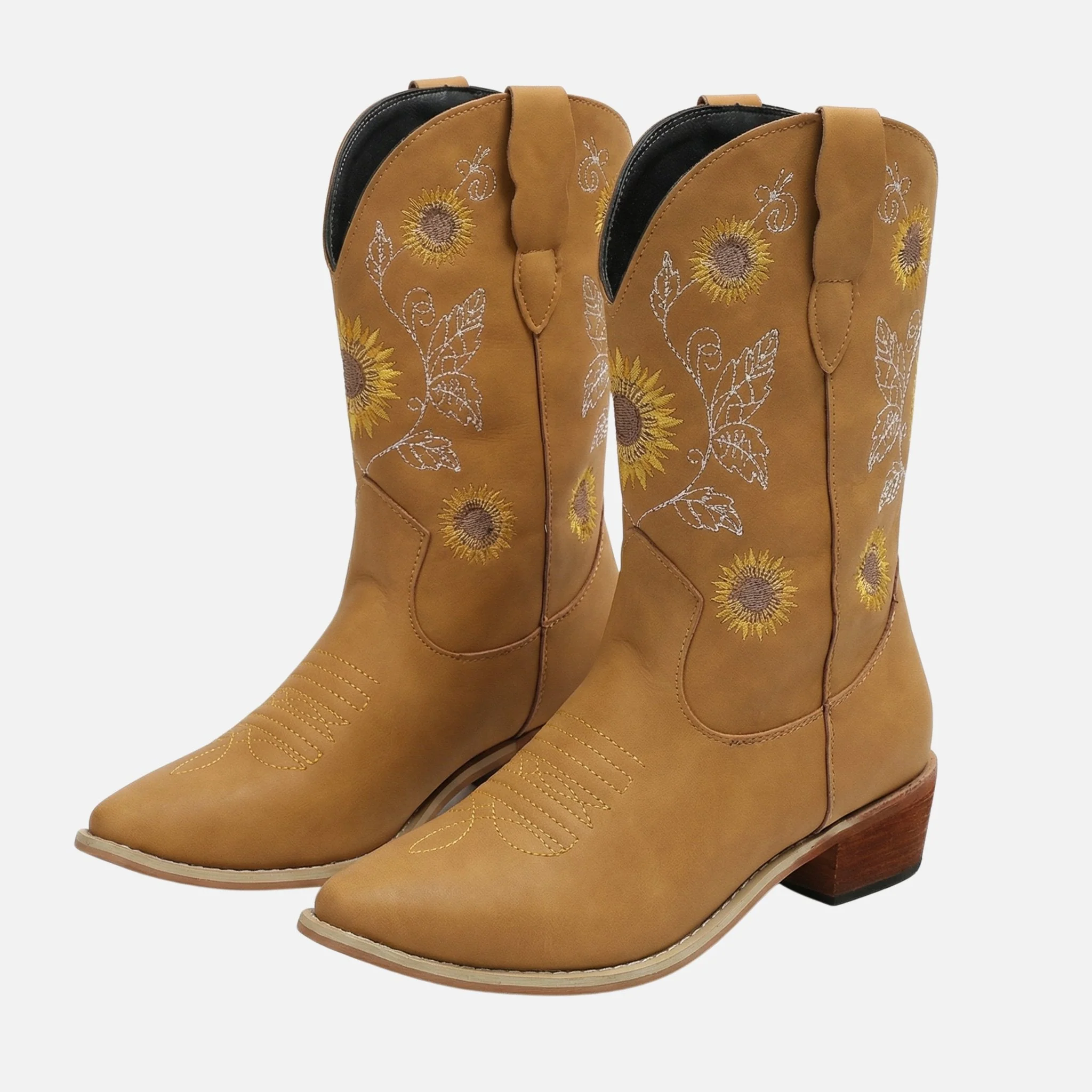 Franziska | Damen Western Wildlederstiefel Blumenstickerei – Bestickte Western Stiefel - Image 7