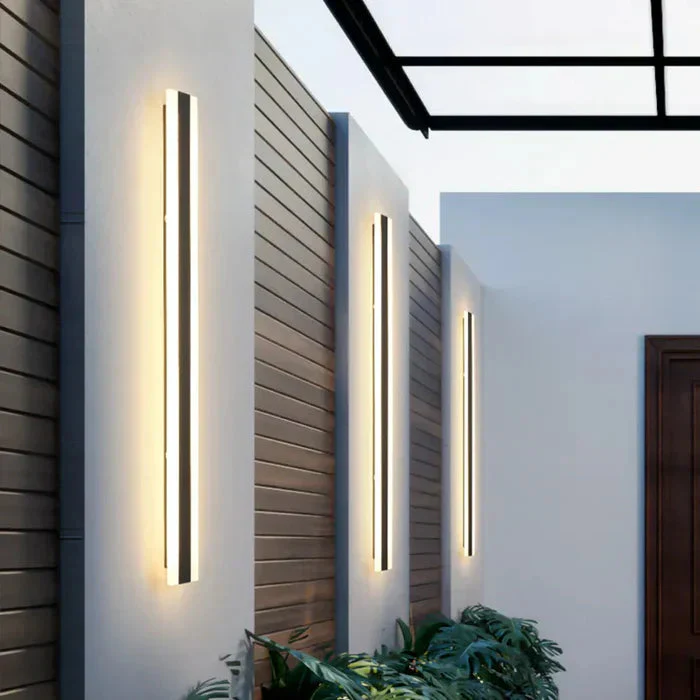 Wetterfeste AuĂenwandleuchte schwarz â Moderne LED AuĂenwandleuchte fĂŒr Terrasse und Garten, IP65 wasserbestĂ€ndig