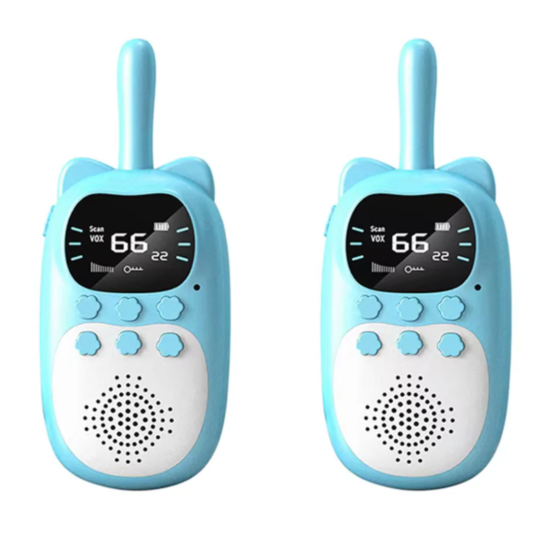 Wiederaufladbare Walkie-Talkies für Kinder – Große Reichweite 3 km, robustes Design mit leuchtenden Farben