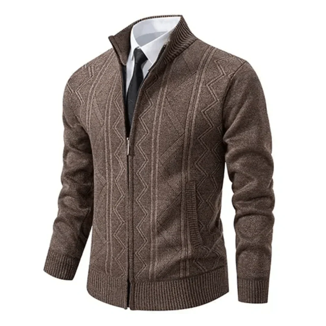 Wilford Slim-Fit Strickjacke mit Hohem Halsausschnitt - Image 3