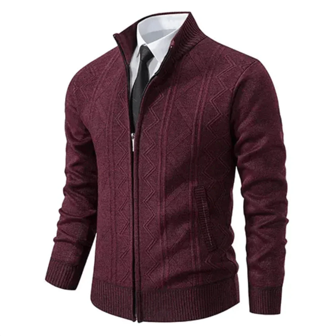 Wilford Slim-Fit Strickjacke mit Hohem Halsausschnitt - Image 4