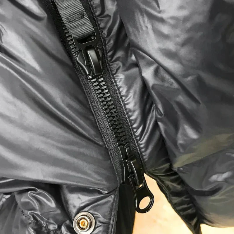 Winterjacke Damen Daunen Lang | Gefütterte Jacke Mit Kapuze und Reißverschluss - Image 2