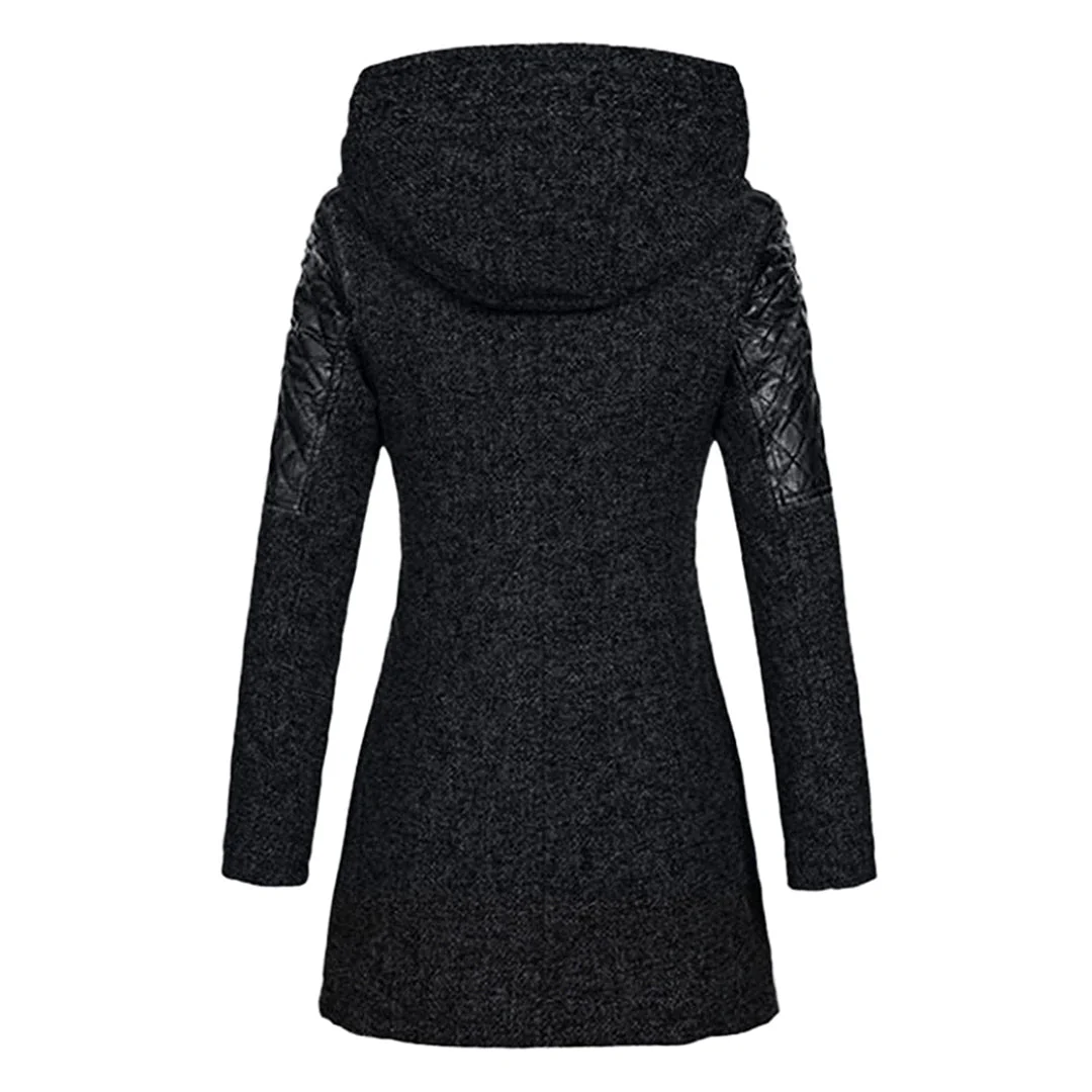Winterjacke Damen Mit Kapuze | Lang Geschnitten Mit Reißverschluss