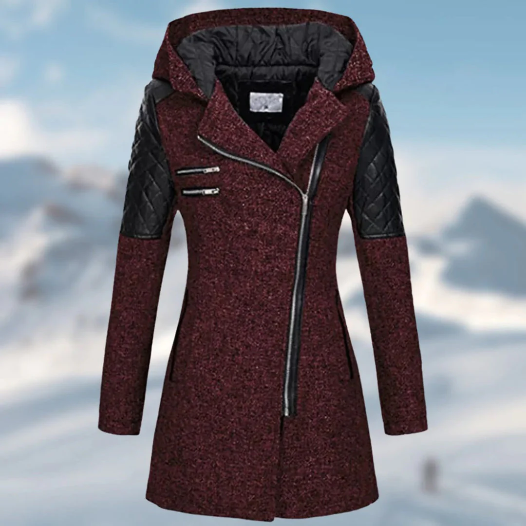 Winterjacke Damen Mit Kapuze | Lang Geschnitten Mit Reißverschluss - Image 10