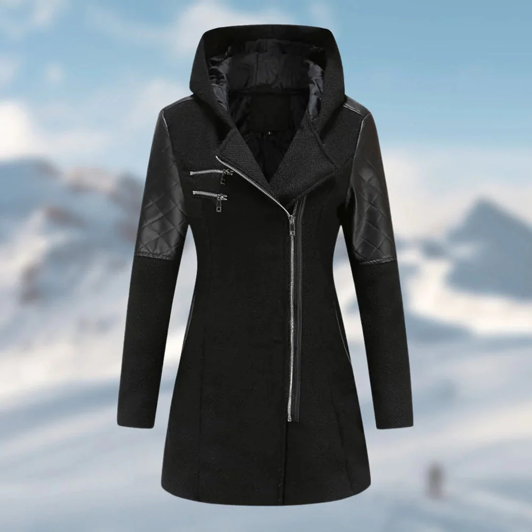 Winterjacke Damen Mit Kapuze | Lang Geschnitten Mit Reißverschluss - Image 8