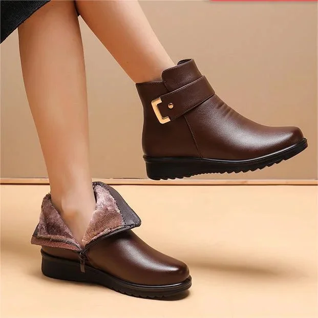 Winterschuhe Damen | Knöchelhoch Mit Metallschnalle - Image 4