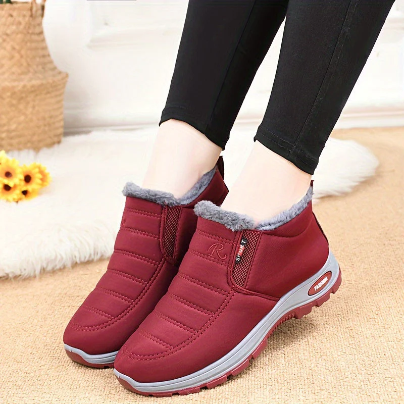 Winterschuhe Damen | Knöchelhoch Slip On Flach - Image 3